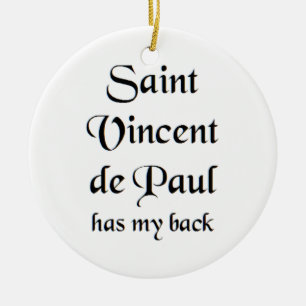 saint vincent de paul ceramic ornament