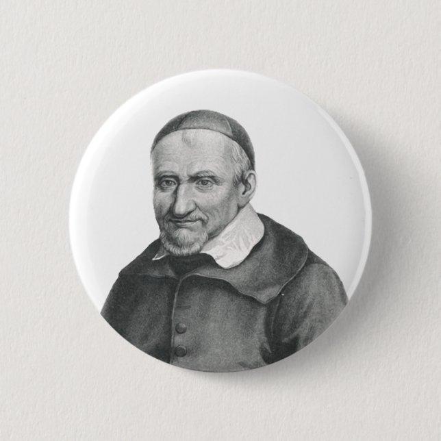 Saint Vincent de Paul Gentle Mercy Art 6 Cm Round Badge (Front)