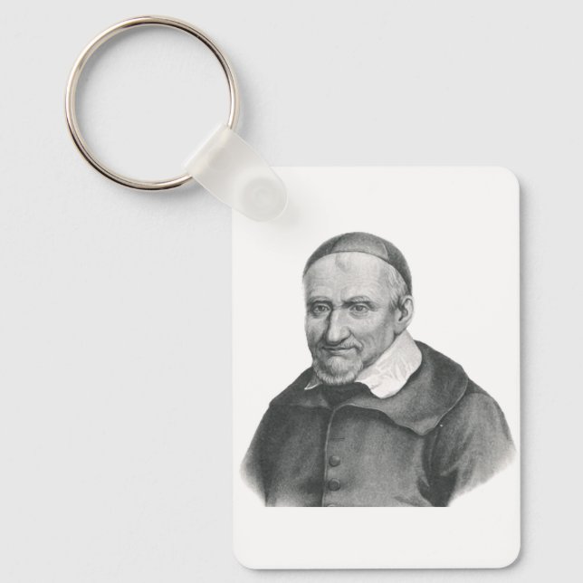 Saint Vincent de Paul Gentle Mercy Art Key Ring (Front)