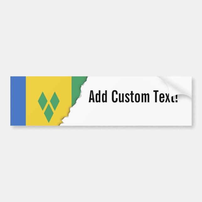 Saint Vincent Flag Bumper Sticker (Front)