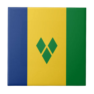 Saint Vincent Flag Ceramic Tile