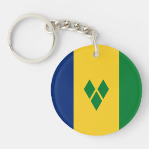 Saint Vincent Flag Key Ring