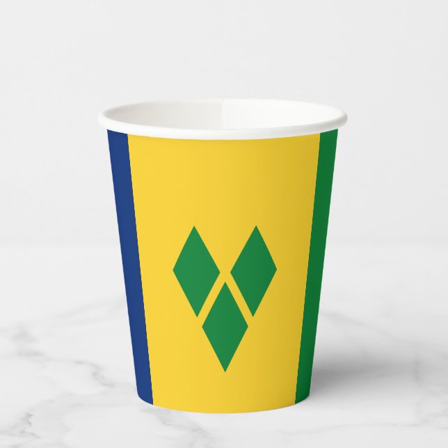 Saint Vincent Flag Paper Cups (Left)