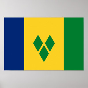 Saint Vincent Flag Poster