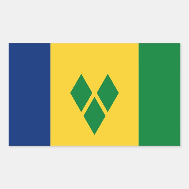 Saint Vincent Flag Rectangular Sticker (Front)