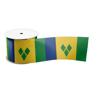 Saint Vincent Flag Satin Ribbon