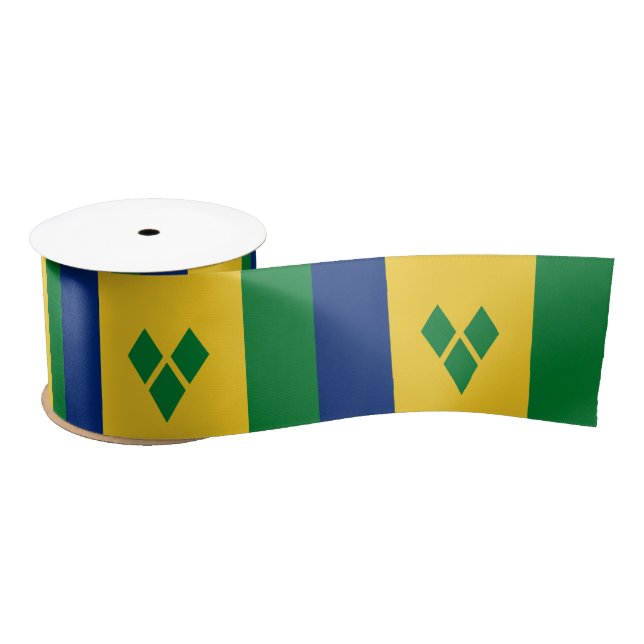 Saint Vincent Flag Satin Ribbon (Spool)