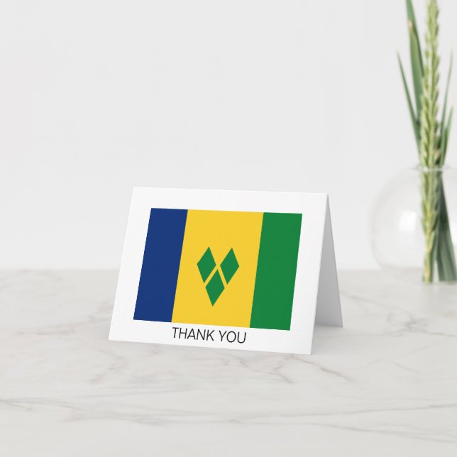 Saint Vincent Flag Thank You Card (Front)