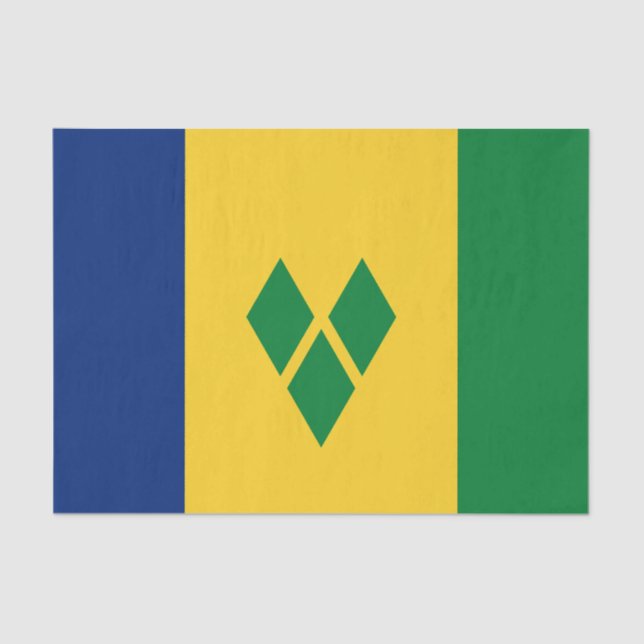 Saint Vincent Flag Tissue Paper (Front)