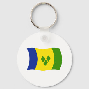 Saint Vincent Grenadines Flag Keychain