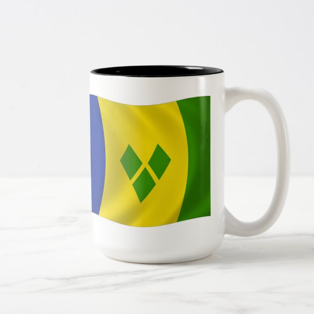 Saint Vincent Grenadines Flag Mug (Right)
