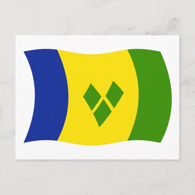 Saint Vincent Grenadines Flag Postcard (Front)