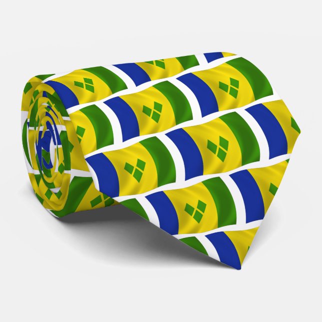 Saint Vincent Grenadines Flag Tie (Rolled)