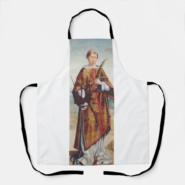 Saint Vincent of Saragossa Martyr Fine Art Apron (Front)