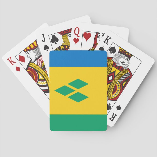 Saint Vincent & the Grenadines Flag Playing Cards (Back)
