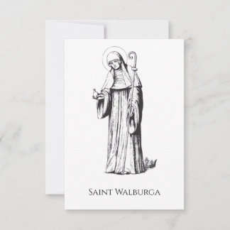 Saint Walburga Mediaeval Holy Card