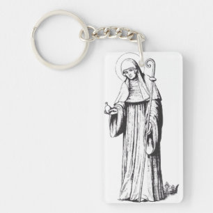 Saint Walpurga Medieval Anglo-Saxon missionary Key Ring