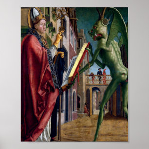 Saint Wolfgang And The Devil By Michael Pacher Poster