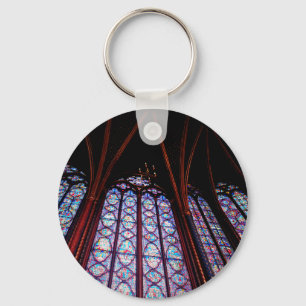 Sainte-Chapelle stained glass in Paris Photo Key Ring