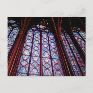 Sainte-Chapelle stained glass in Paris Photo Postcard