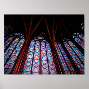 Sainte-Chapelle stained glass in Paris Photo Poster