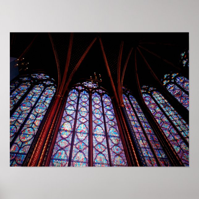 Sainte-Chapelle stained glass in Paris Photo Poster (Front)