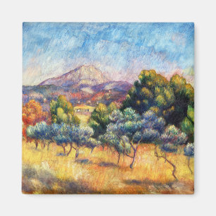 Sainte-Victoire Mountain by Pierre-Auguste Renoir Magnet