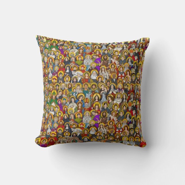 Saints, All saints, Catholic Saints Cushion (Front)