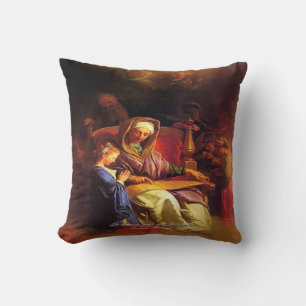 Saints Anne and Joachim, Parents of Mary Cushion