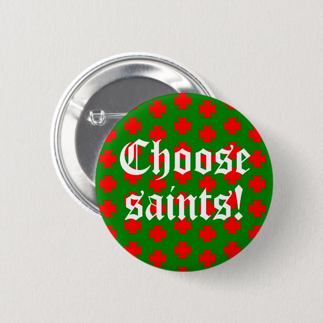 Saints_Aplenty Slogan (Christmas Edition #1) 6 Cm Round Badge (Front & Back)
