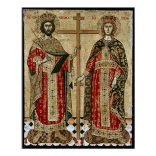 Saints Constantine and Helena Orthodox Icon Poster