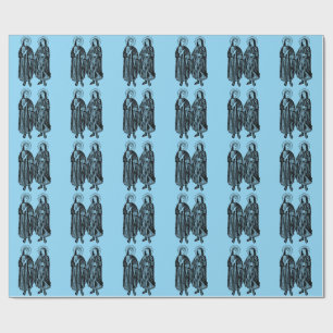 Saints Cosmas and Damian by Bicci di Lorenzo Wrapping Paper