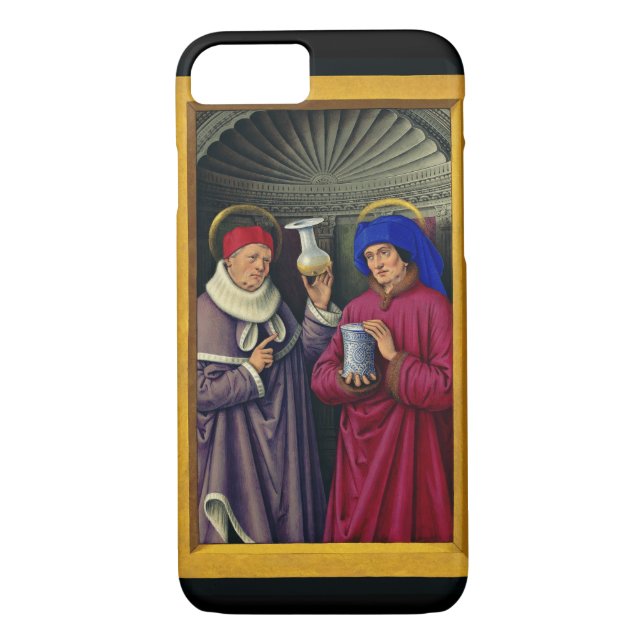 Saints Cosmas and Damian by Jean Bourdichon Case-Mate iPhone Case (Back)