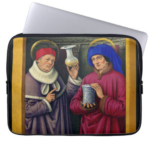 Saints Cosmas and Damian by Jean Bourdichon Laptop Sleeve