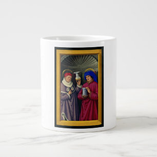 Saints Cosmas and Damian by Jean Bourdichon Large Coffee Mug