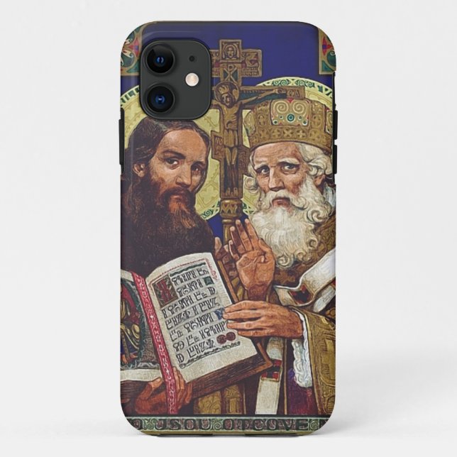 Saints Cyril and Methodius Patrons of Europe Case-Mate iPhone Case (Back)