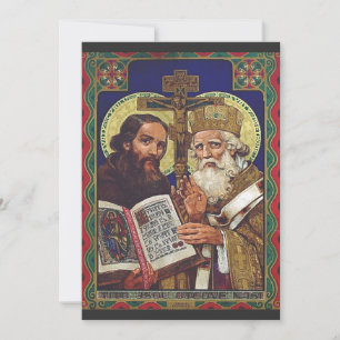 Saints Cyril and Methodius Patrons of Europe Holiday Card