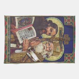 Saints Cyril and Methodius Patrons of Europe Tea Towel