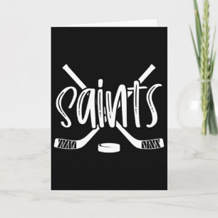 Saints Hockey Team Mascot School Spirit Game Night Card