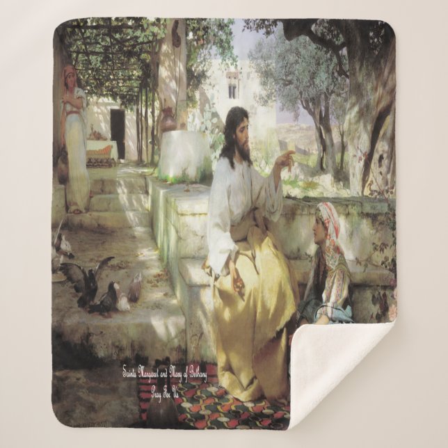 Saints Martha and Mary of Bethany Sherpa Blanket (Front)