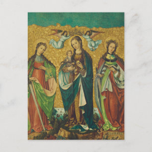 Saints Perpetua and Felicity with Virgin Mary Postcard