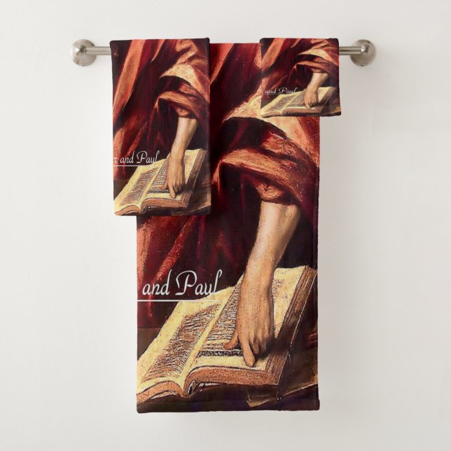 Saints Peter and Paul Bath Towel Set (Insitu)