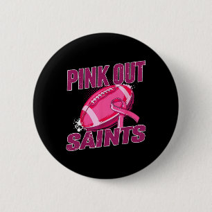 Saints Pink Out Football Tackle Breast Cancer 6 Cm Round Badge