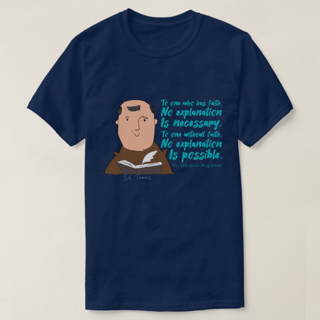 Saints, Sayings & Shirts - St. Thomas Aquinas 2 (Design Front)