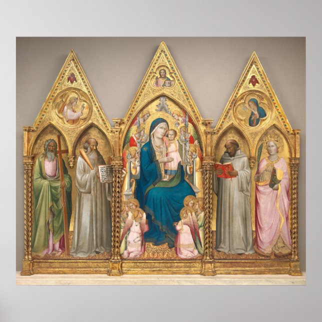 Saints Triptych - Agnolo Gaddi Fine Art Poster (Front)