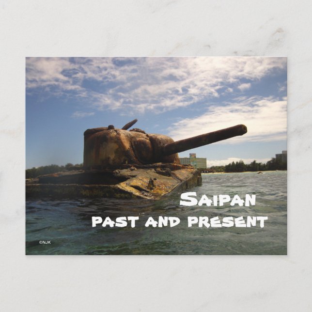 Saipan Past & Present Postcard (Front)