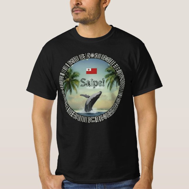 Saipe Tonga Eua whale off grid Pacific island T-Shirt (Front)