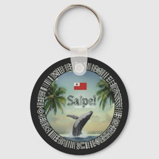 Saipe Tonga Eua whale tropical pacific island Key Ring
