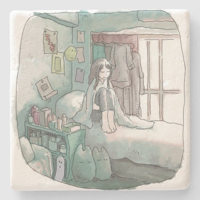 Saji Sakusaki Stone Coaster (Front)