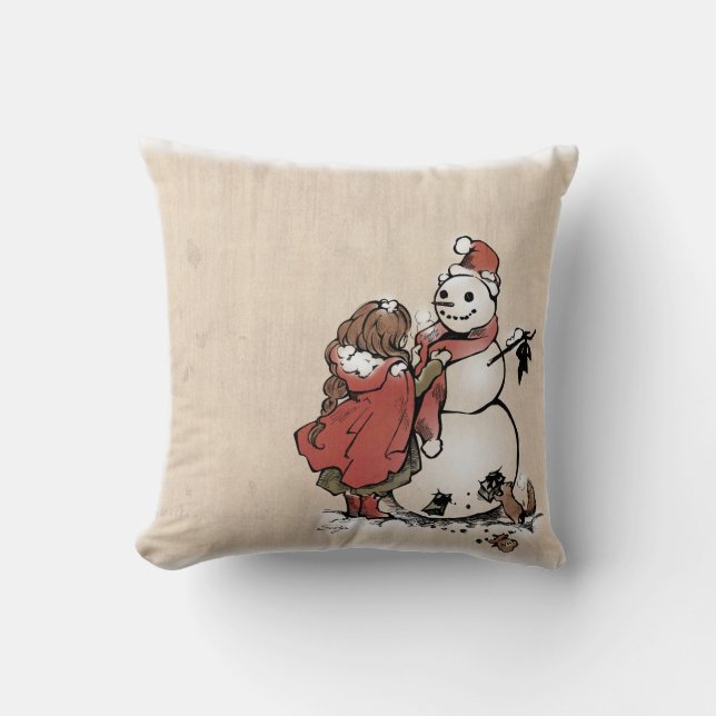 SajuArtZen "Winter Friends" Pillow (Front)